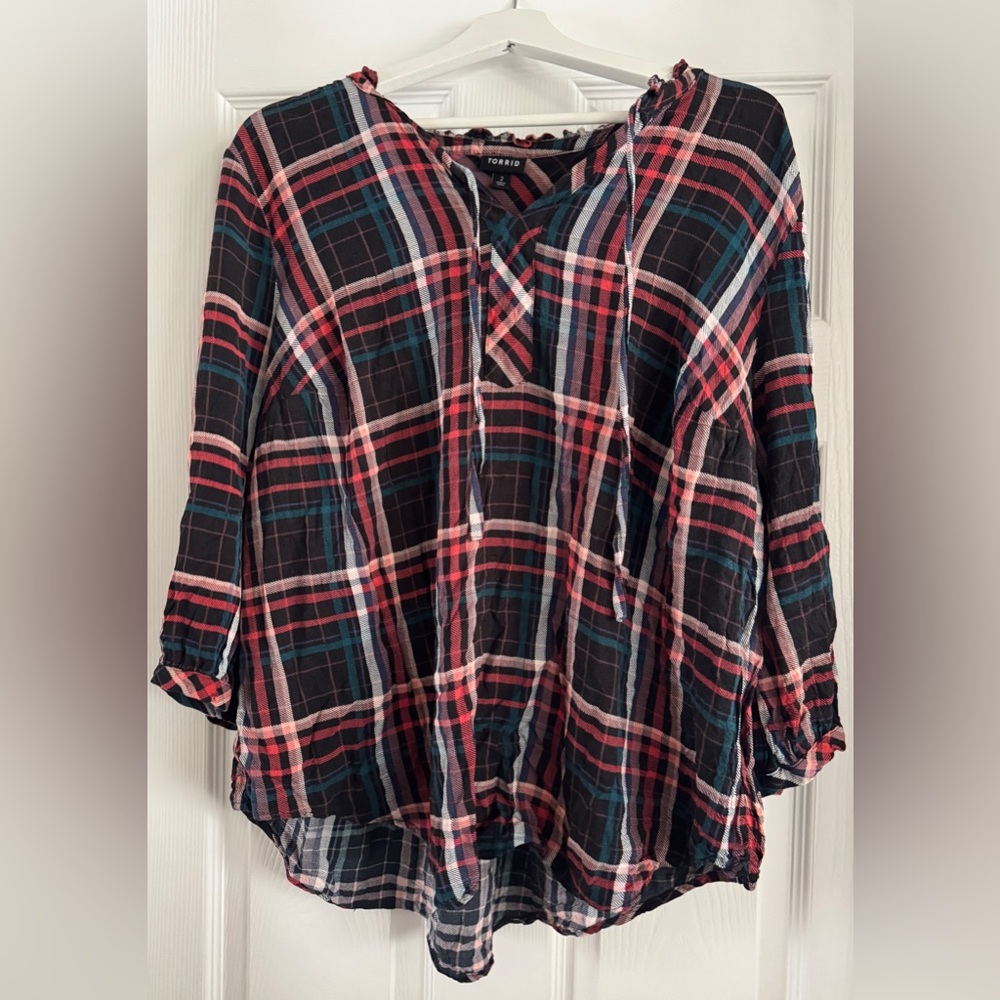 Torrid Plaid Top‎ Size 2